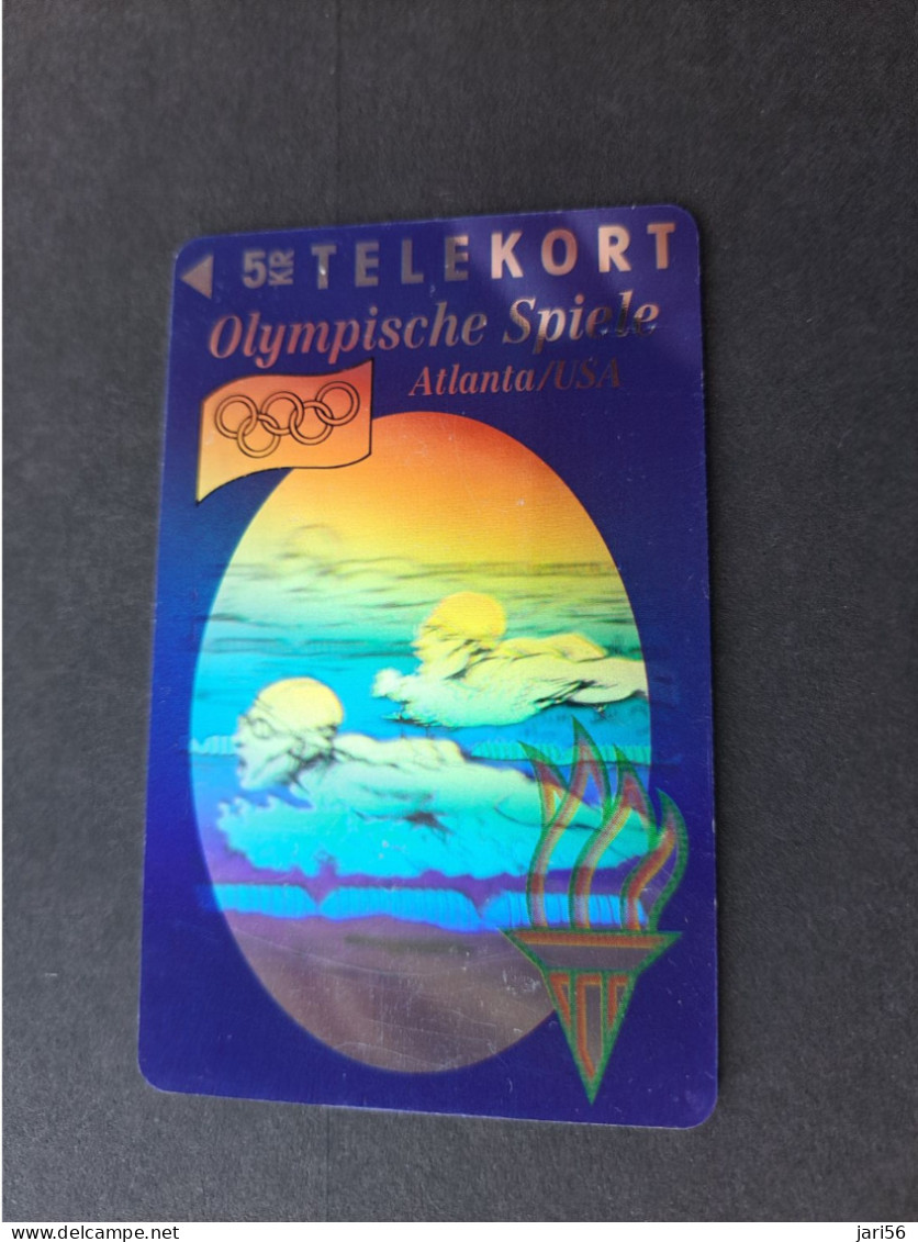 DENMARK /  MAGNETIC SERIE / 5KR/ HOLOGRAM/ TS/ OLYMPICS /SWIMMING       / /  OPLAG 6.000 EX  MINT   **16636** - Dinamarca