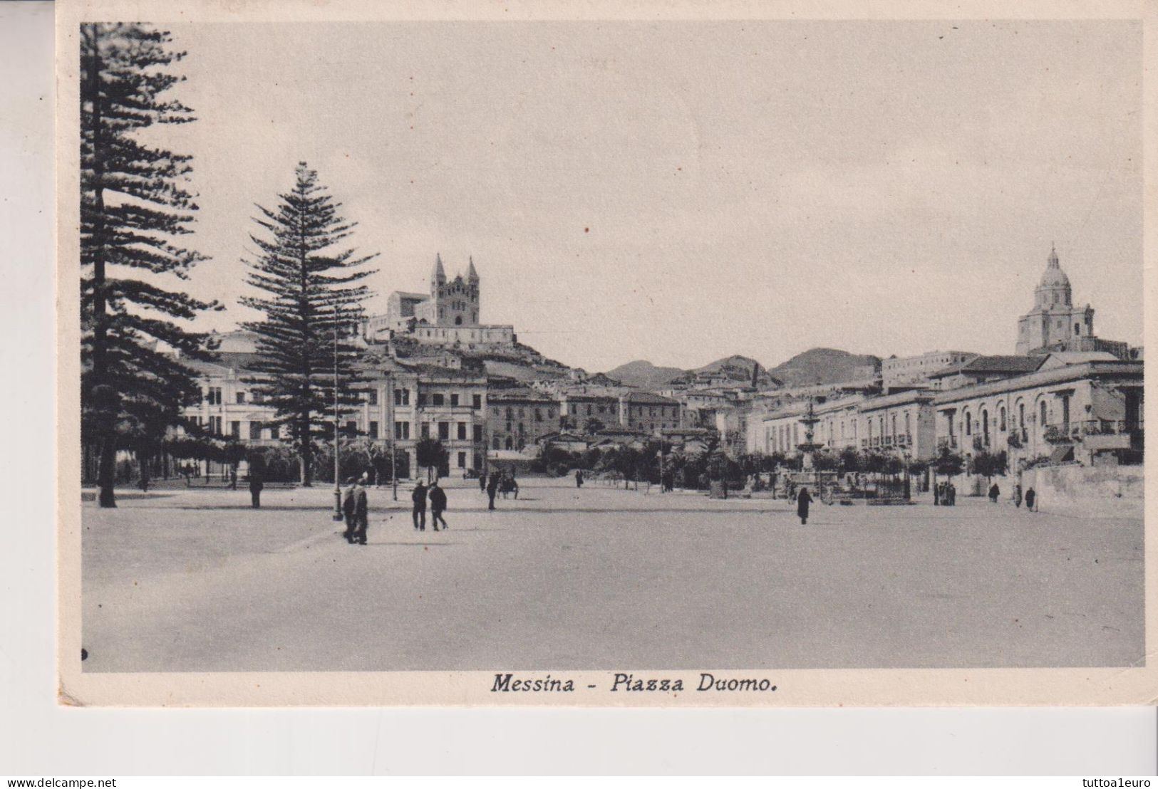 MESSINA  PIAZZA DUOMO VG  1935 - Messina