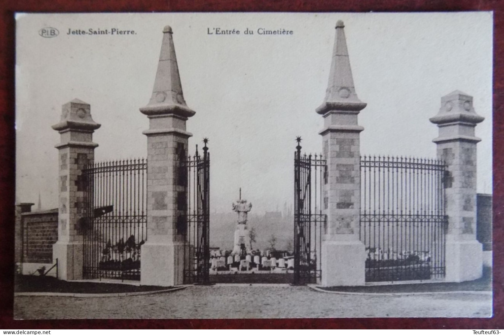 Cpa Jette Saint-Pierre ; L'entrée Du Cimetière - Jette