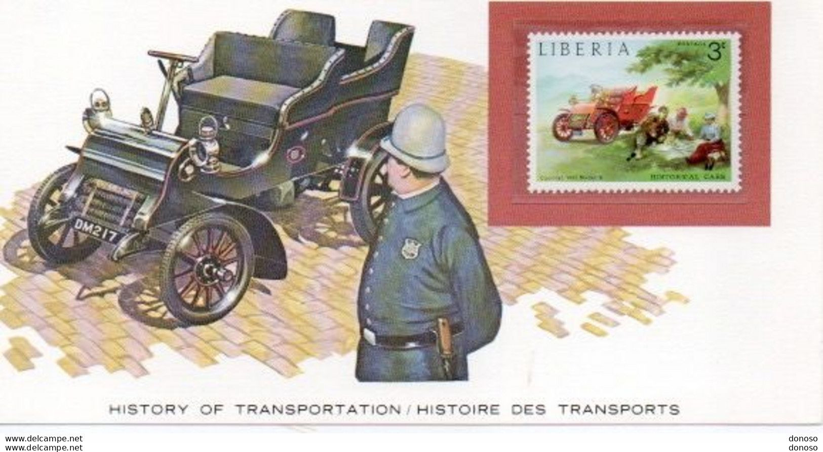 CARTE HISTOIRE DES TRANSPORTS CADILLAC 1903  LIBERIA Yvert 618 NEUF** MNH - Autos
