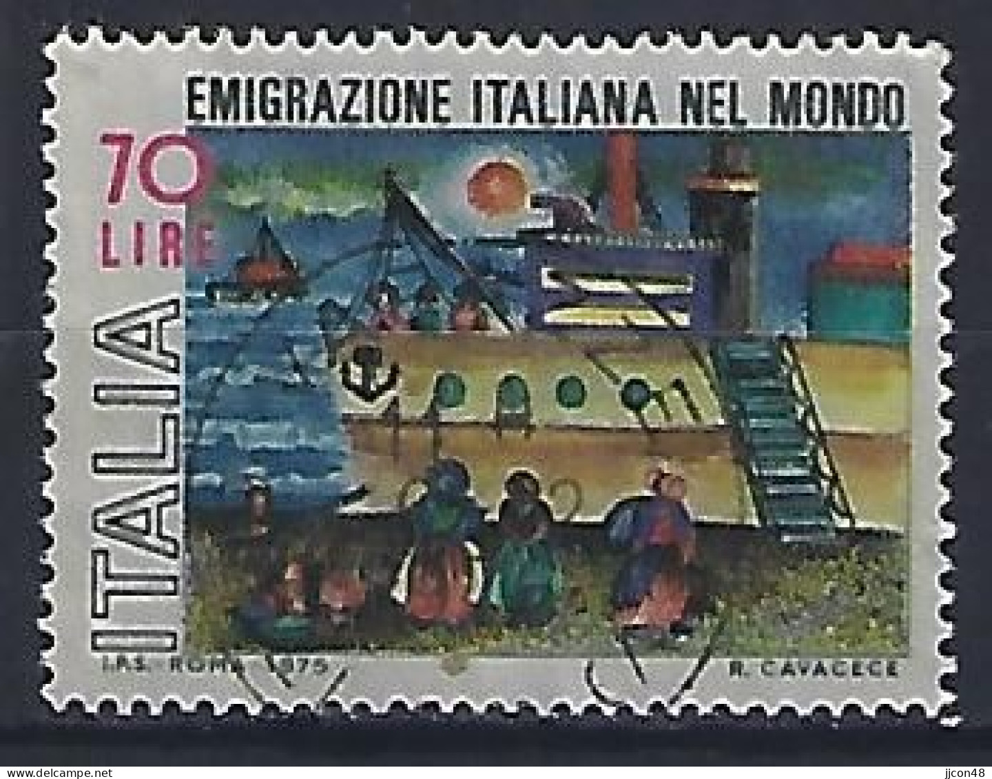 Italy 1975  100 Jahre Italienische Auswanderung  (o) Mi.1499 - 1971-80: Oblitérés