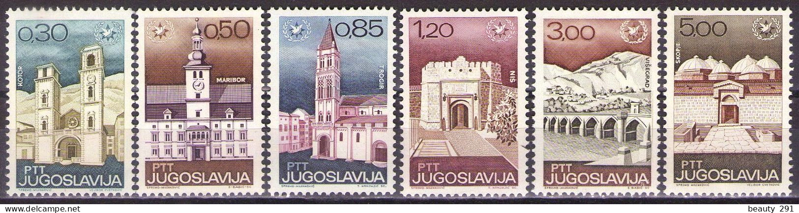Yugoslavia 1967 - International Tourism Year - Mi 1222-1227 - MNH**VF - Ongebruikt