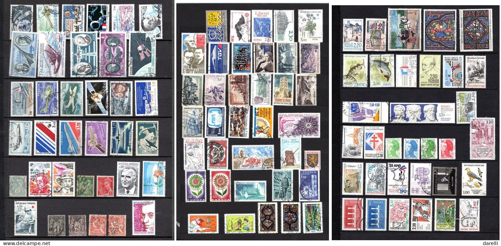 France - Lot De 100 Timbres Oblitérés - Andere & Zonder Classificatie