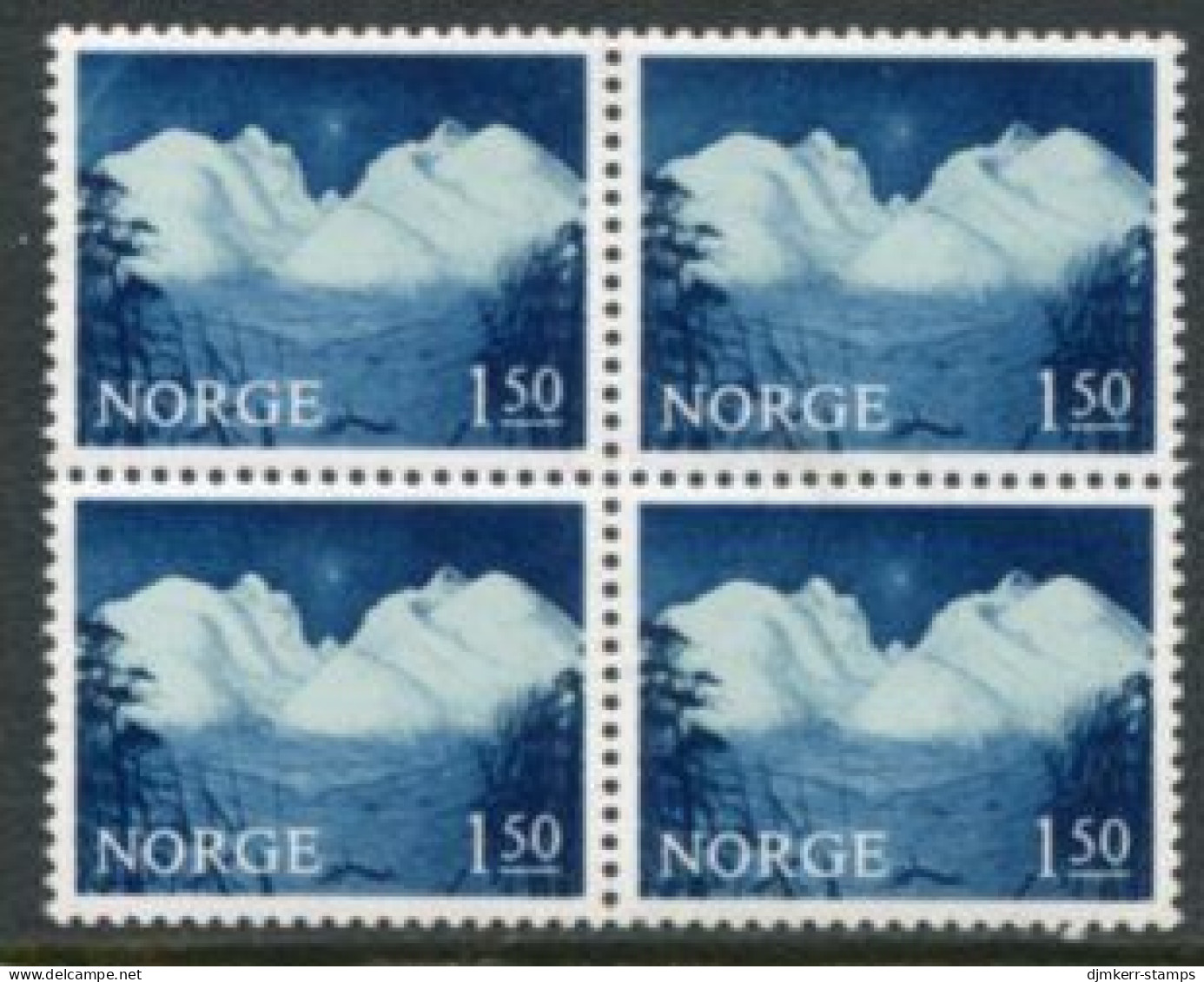 NORWAY 1965 Rondane Landscape Block Of 4 MNH / **.  Michel 536 - Ungebraucht