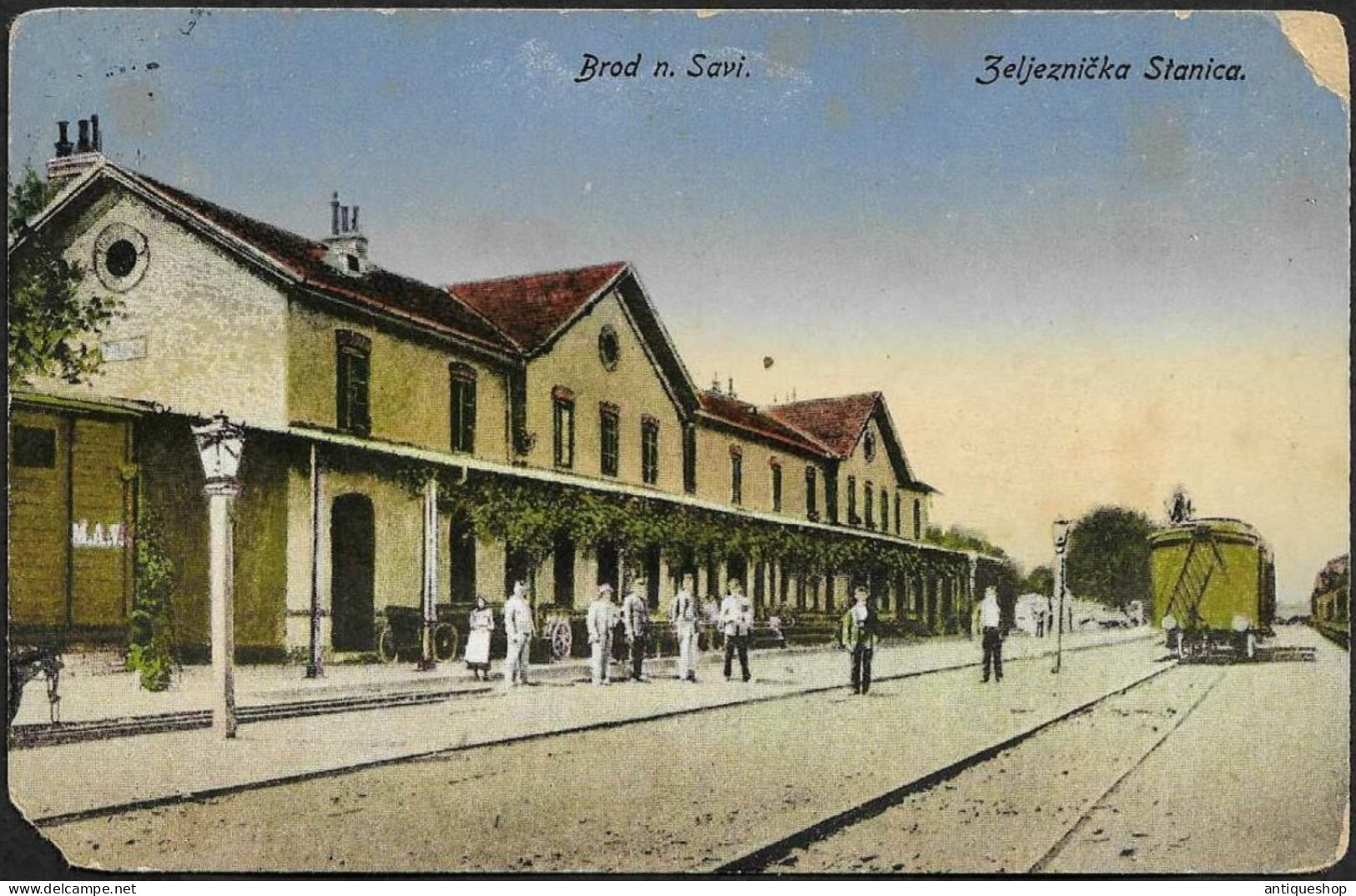 Croatia-----Slavonski Brod (Railway Station)-----old Postcard - Croatie