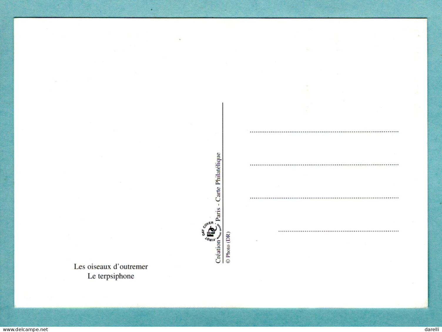Carte Maximum 2003 - Oiseaux D'Outremer - Le Terpsiphone De Bourbon - YT 3551 - 974 Saint-Denis - 2000-2009