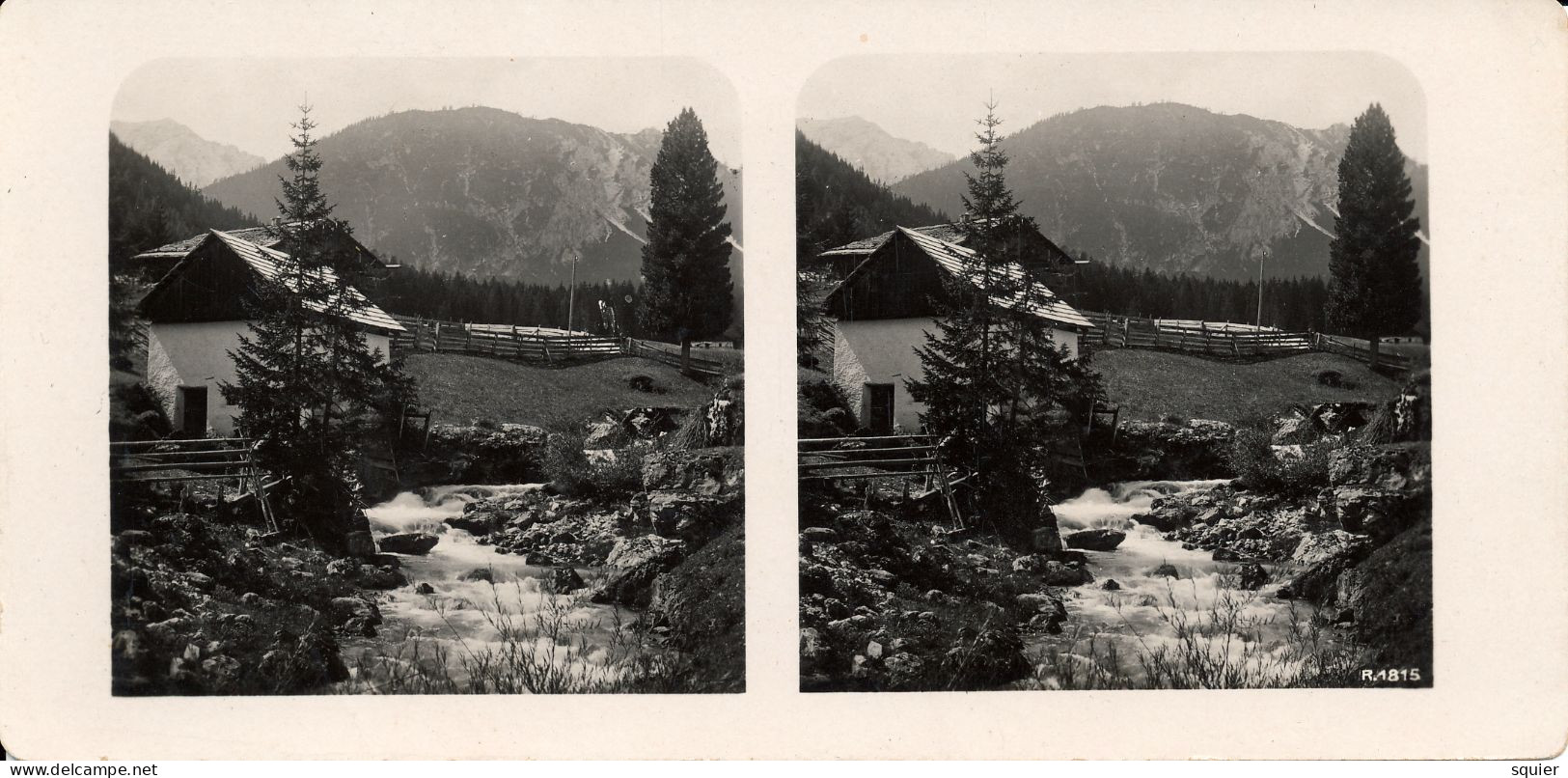 Stereo, Italia, Niederdorf, Pragswildsee, Nr.1815 - Fotos Estereoscópicas