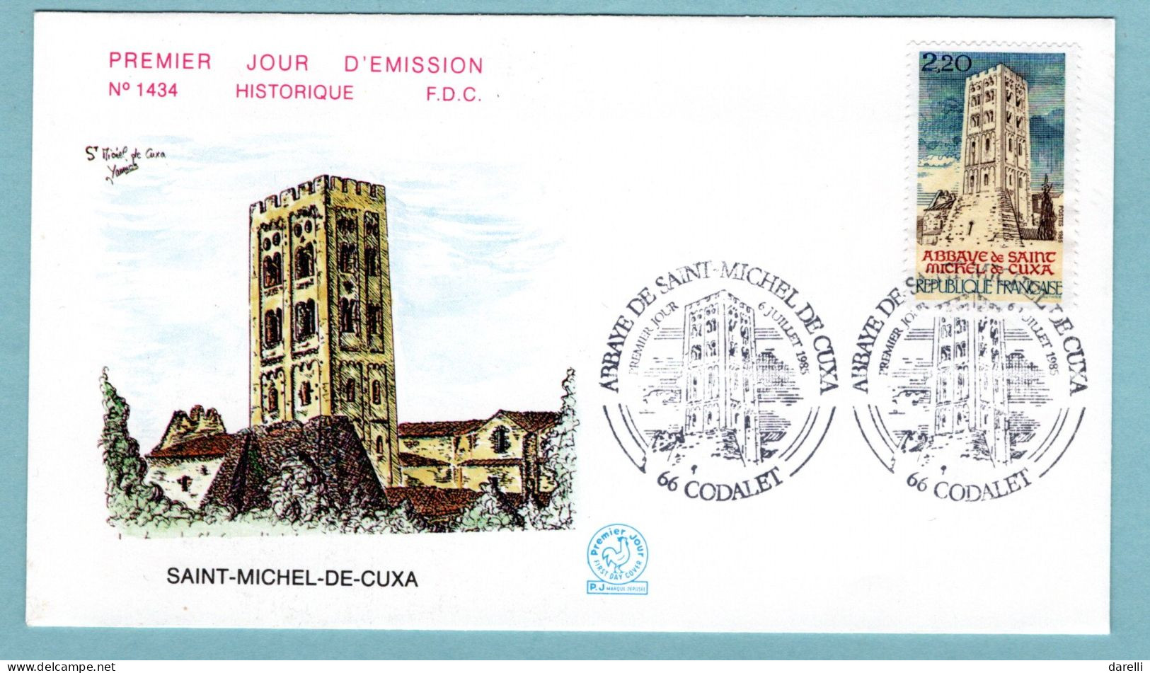 FDC France 1985 - Abbaye Saint Michel De Cuxa - YT 2351 - 66 Codalet - 1980-1989