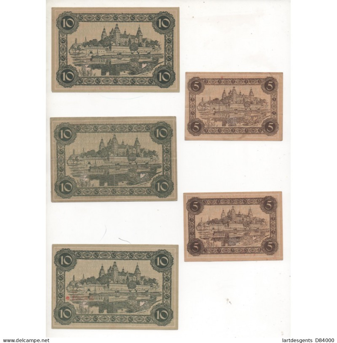 NOTGELD - ASCHAFFENBURG - 7 Different Notes 5 & 10 & 20 Mark - 2 Series - 1918 (A073) - Lokale Ausgaben