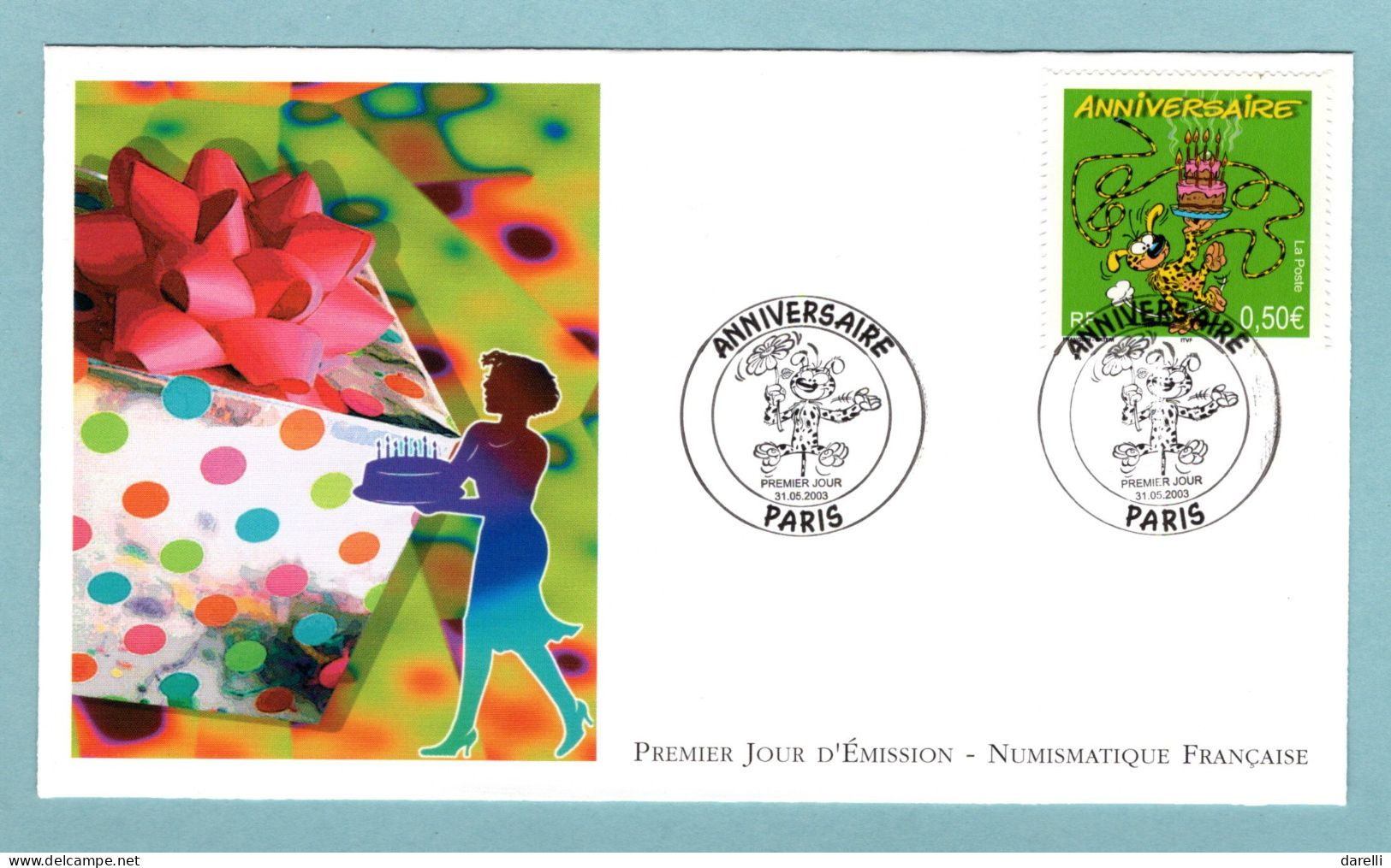 FDC France 2003 - Anniversaire - Marsupilami - YT 3569 - Paris - 2000-2009