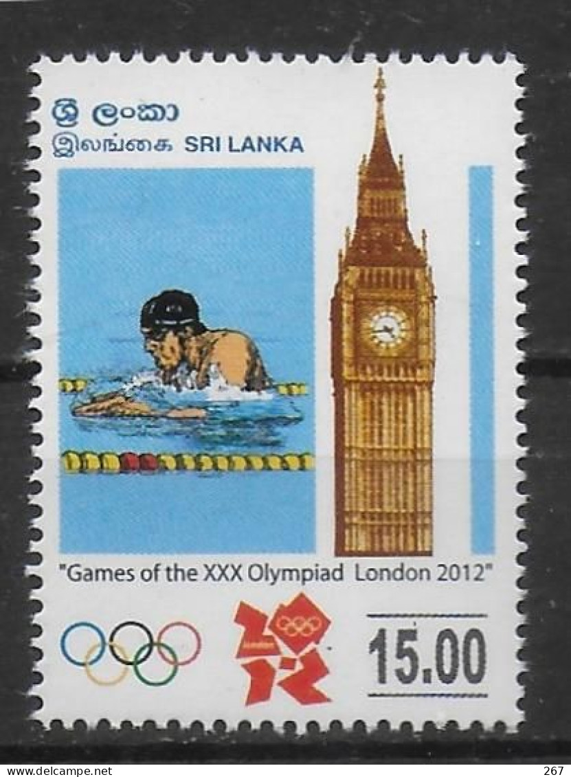 SRI LANKA  N° 1854   * *  Jo 2012  Natation - Swimming