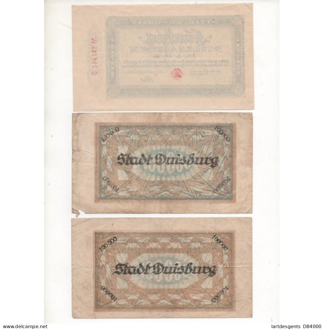 NOTGELD - DUISBURG - 10 Different Notes (D062) - Lokale Ausgaben