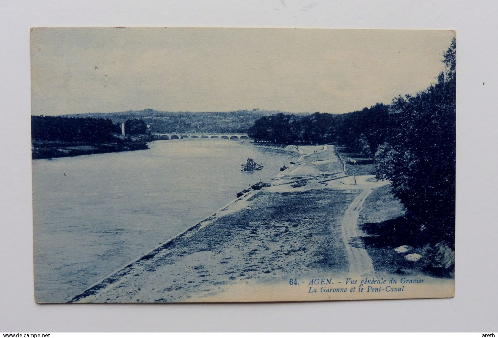 47  - AGEN -  Vue Générale Du Gravier - La Garonne Et Le Ponr Canal - Agen