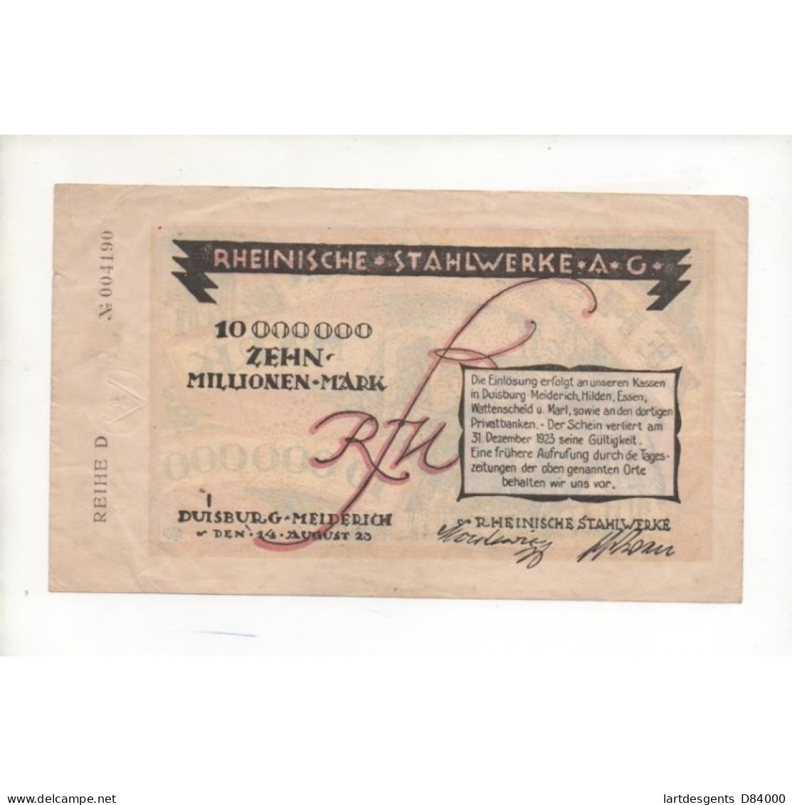 NOTGELD - DUISBURG - 5 Different Notes (D068) - Lokale Ausgaben