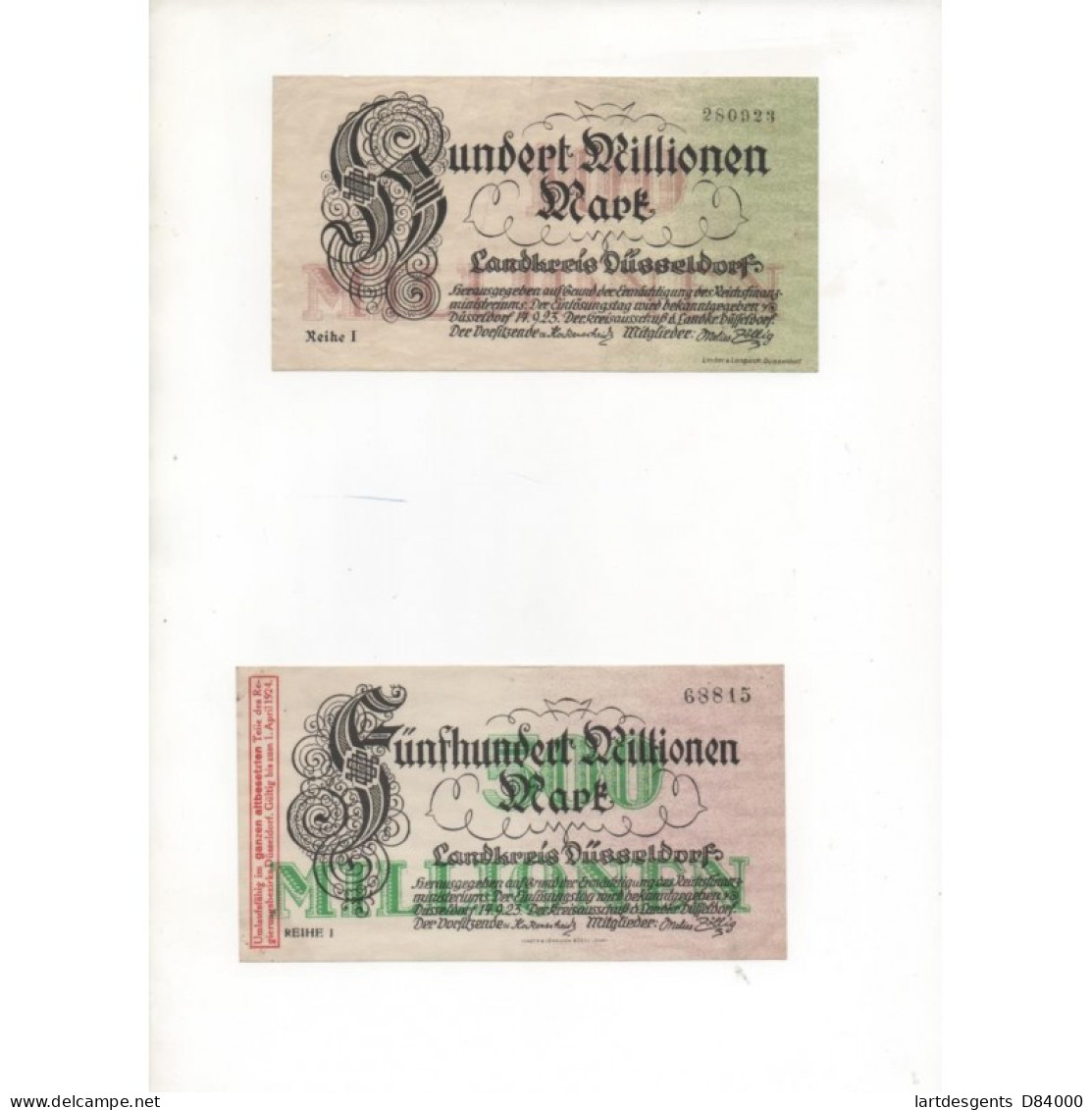 NOTGELD - DUSSELDORF - 16 different notes (D078)