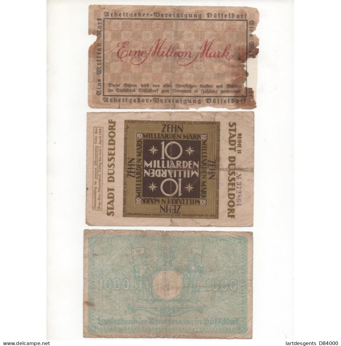 NOTGELD - DUSSERDORF - 10 Different Notes (D080) - Lokale Ausgaben