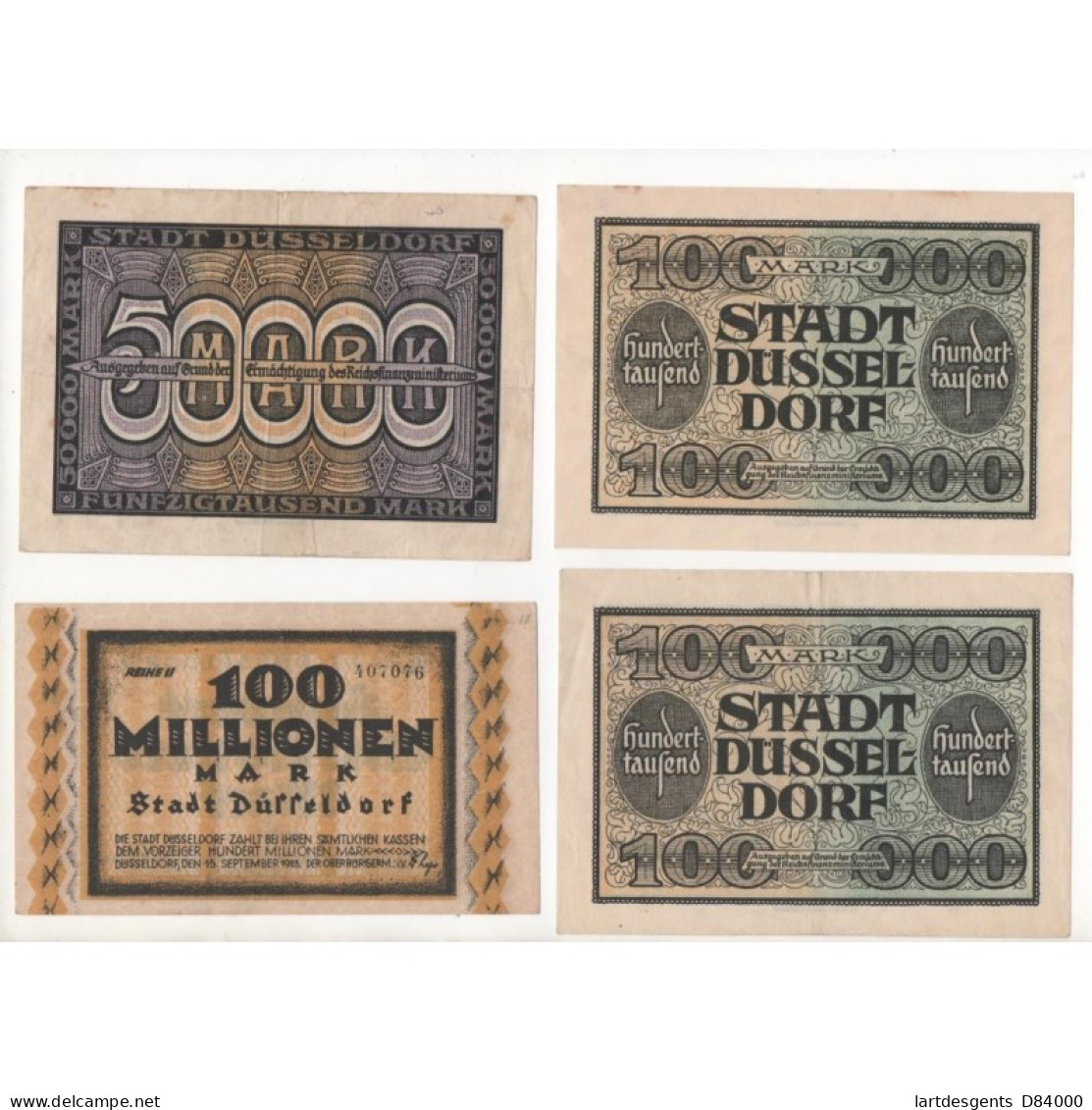 NOTGELD - DUSSELDORF - 15 different notes - VARIANTE (D084)