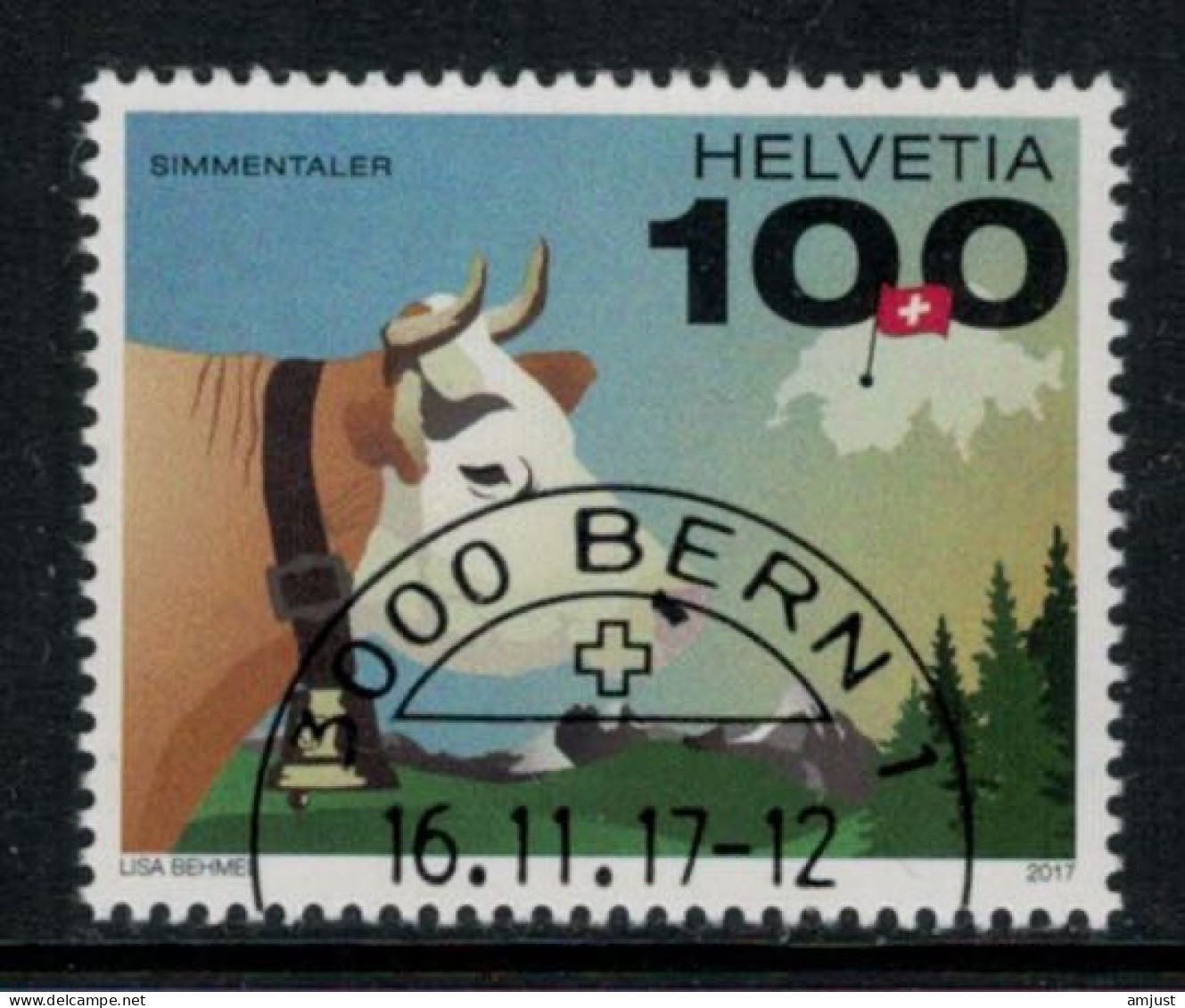 Suisse /Schweiz/Svizzera/Switzerland // 2017 // Vache Suisse Oblitéré No. 1660 - Gebraucht