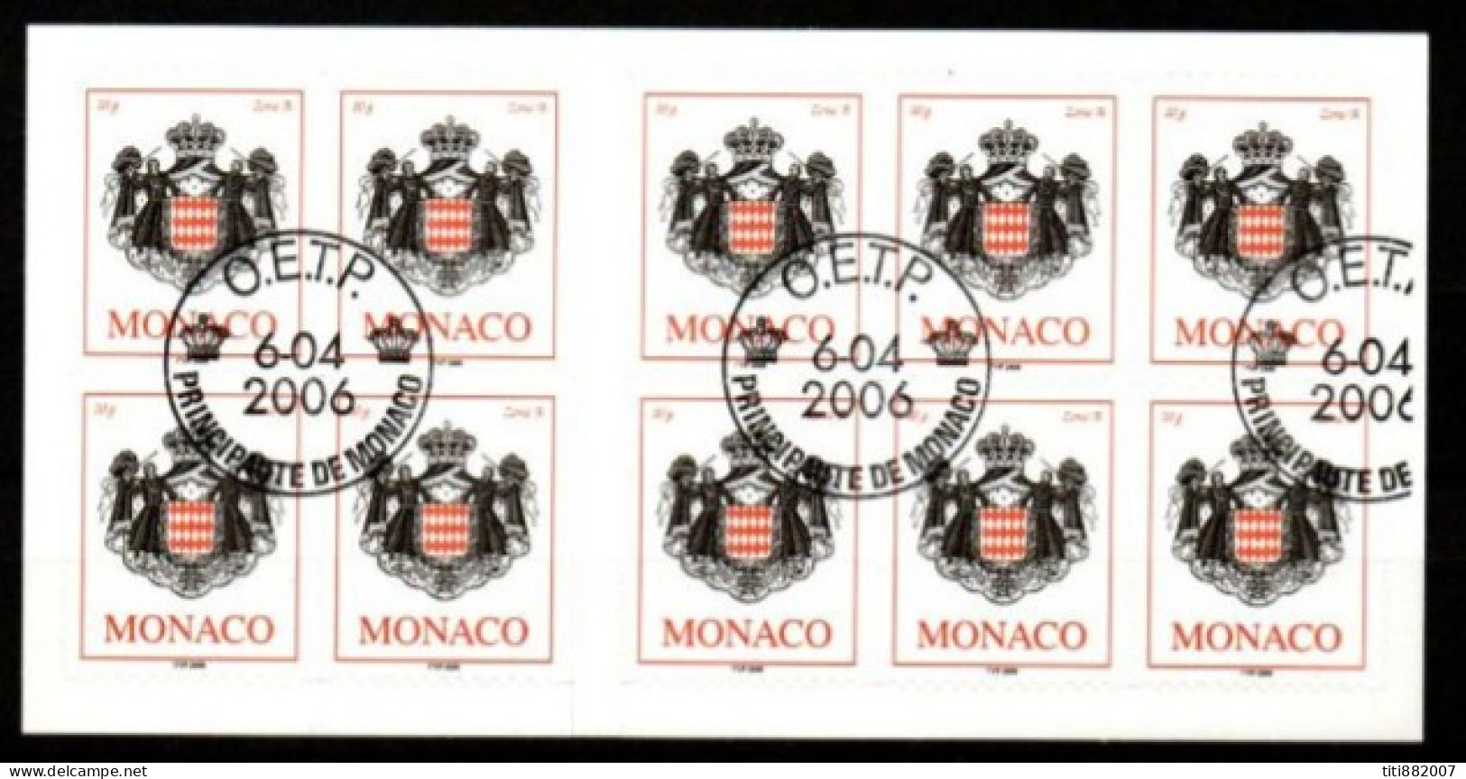 MONACO   -   2006 .  Y&T N° C15 Oblitérés.  Armoiries Des Grimaldi - Booklets