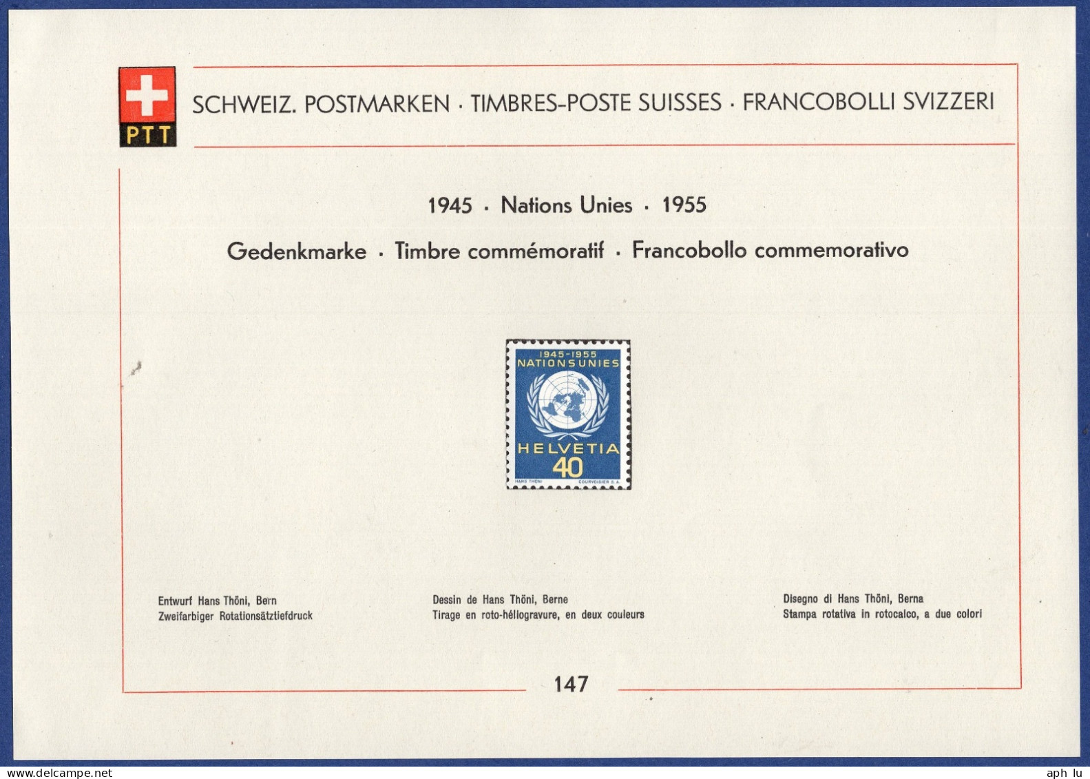 Nations Unies (DDD075) - Servizio