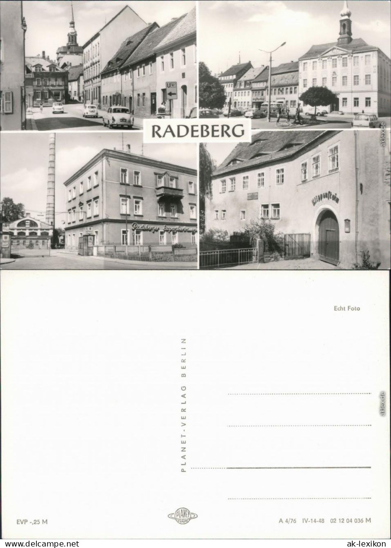 Radeberg Radeberger Brauerei, Kirche, Rathaus, Klippenstein 1976 - Radeberg