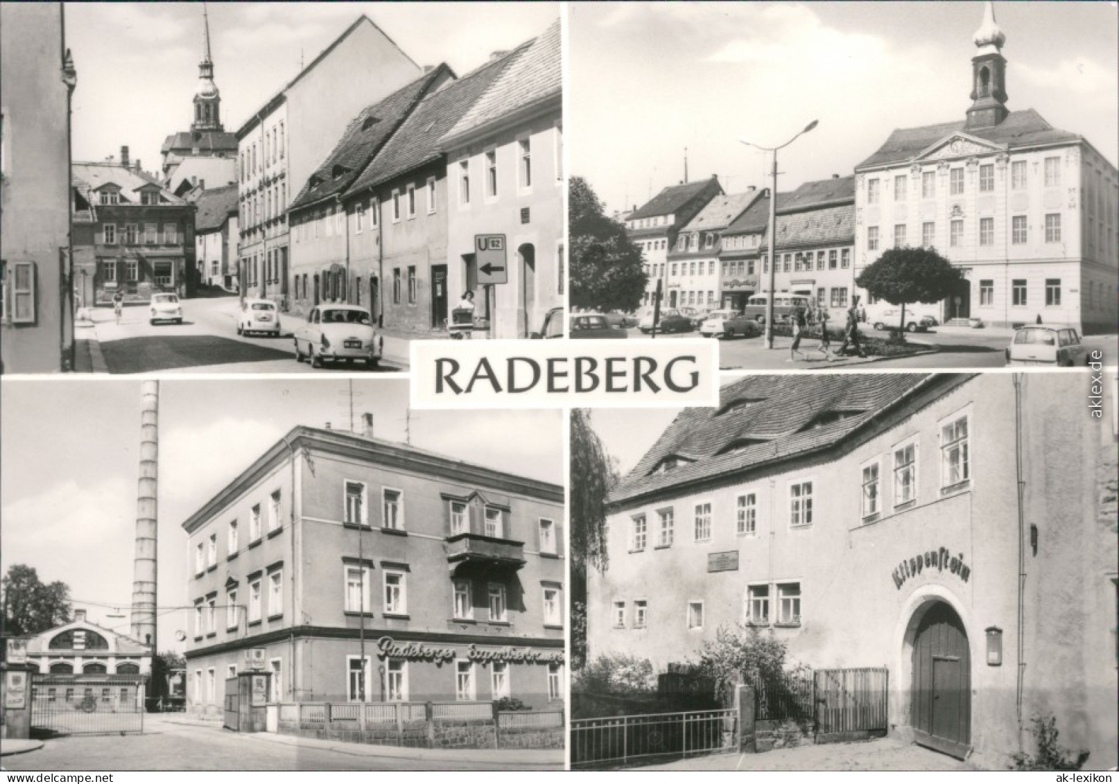 Radeberg Radeberger Brauerei, Kirche, Rathaus, Klippenstein 1976 - Radeberg