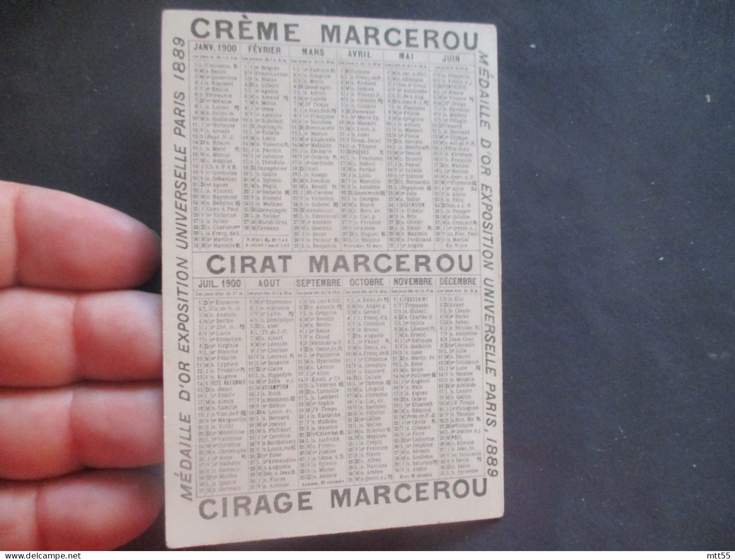 1900 CALENDRIER CHROMO CIRAT MARCEROU CIRQUE CLOWN - Klein Formaat: ...-1900