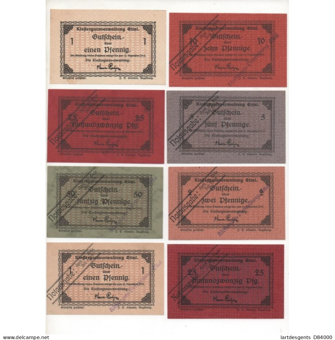 NOTGELD - ETTAL - 16 Different Notes (E076) - [11] Emissions Locales