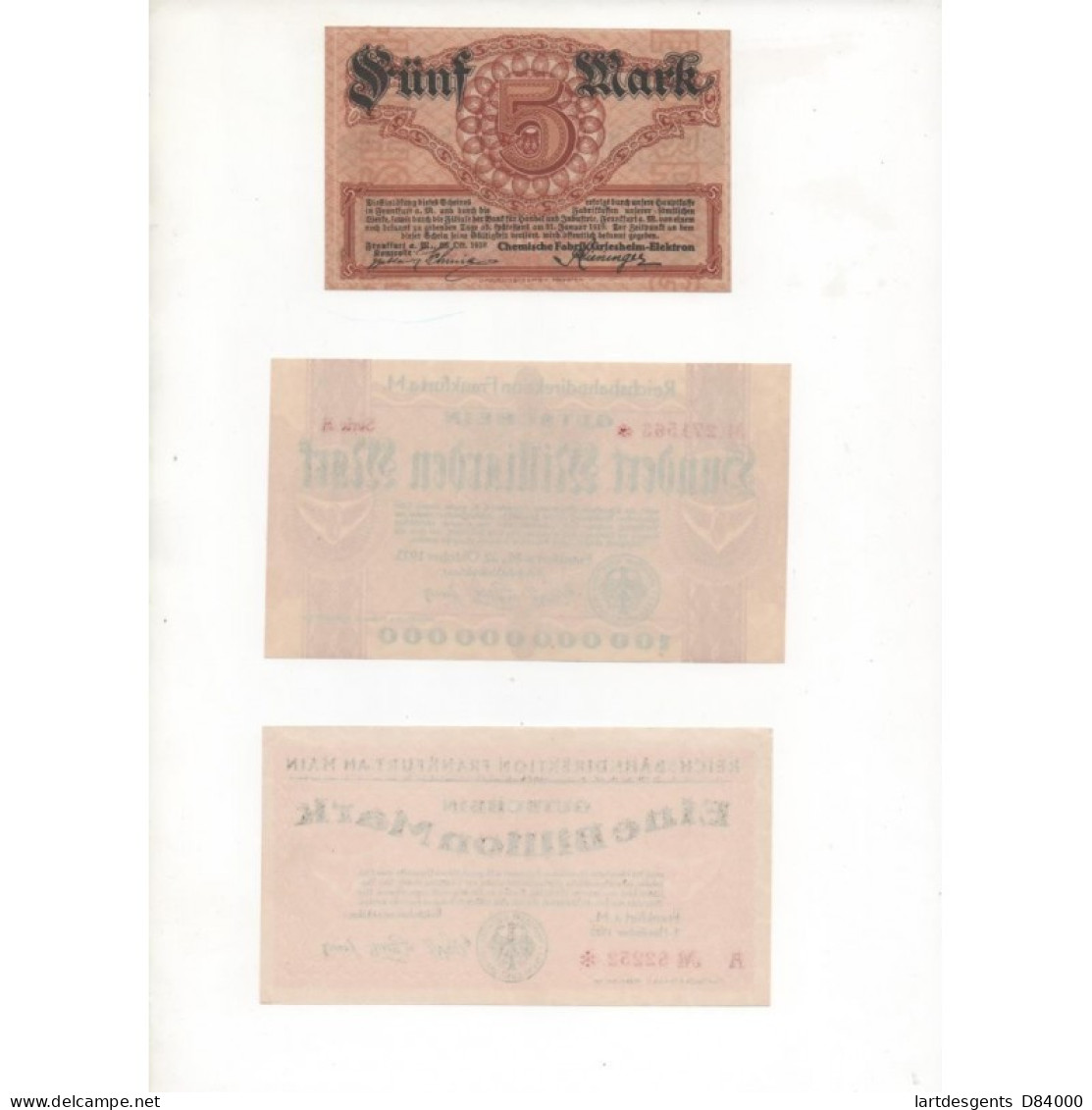 NOTGELD  FRANKFURT - 3 Different Notes (F022) - Lokale Ausgaben