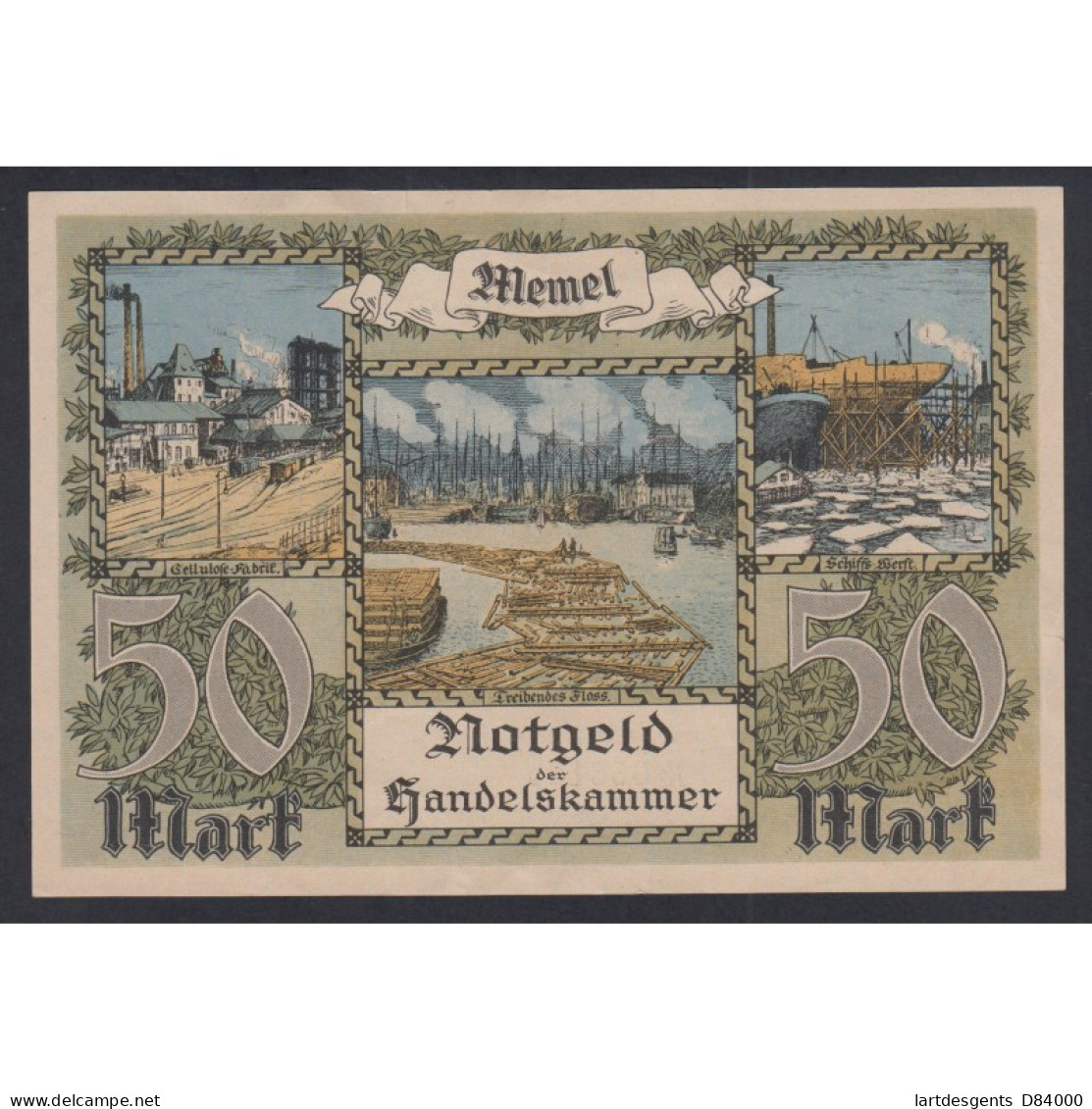 NOTGELD - Memel 50 Mark 22 Février 1922, French Administration-Post WWI, Lartdesgents.fr - [11] Emissions Locales