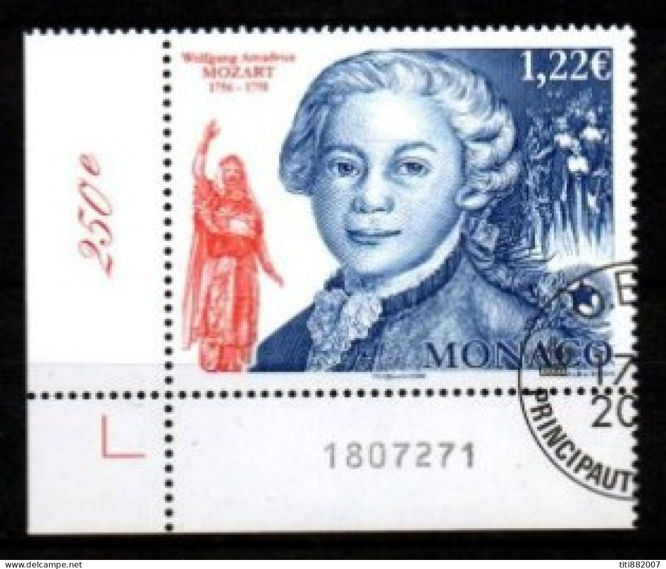 MONACO   -   2006 .  Y&T N° 2548 Oblitéré .    Mozart - Used Stamps