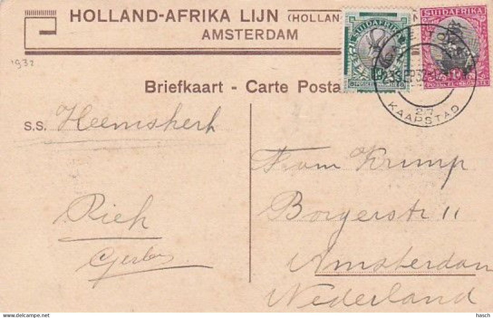 4823103Berg Rivier Te Paarl, Kaap Provincie. 1932. (see Corners) - Afrique Du Sud