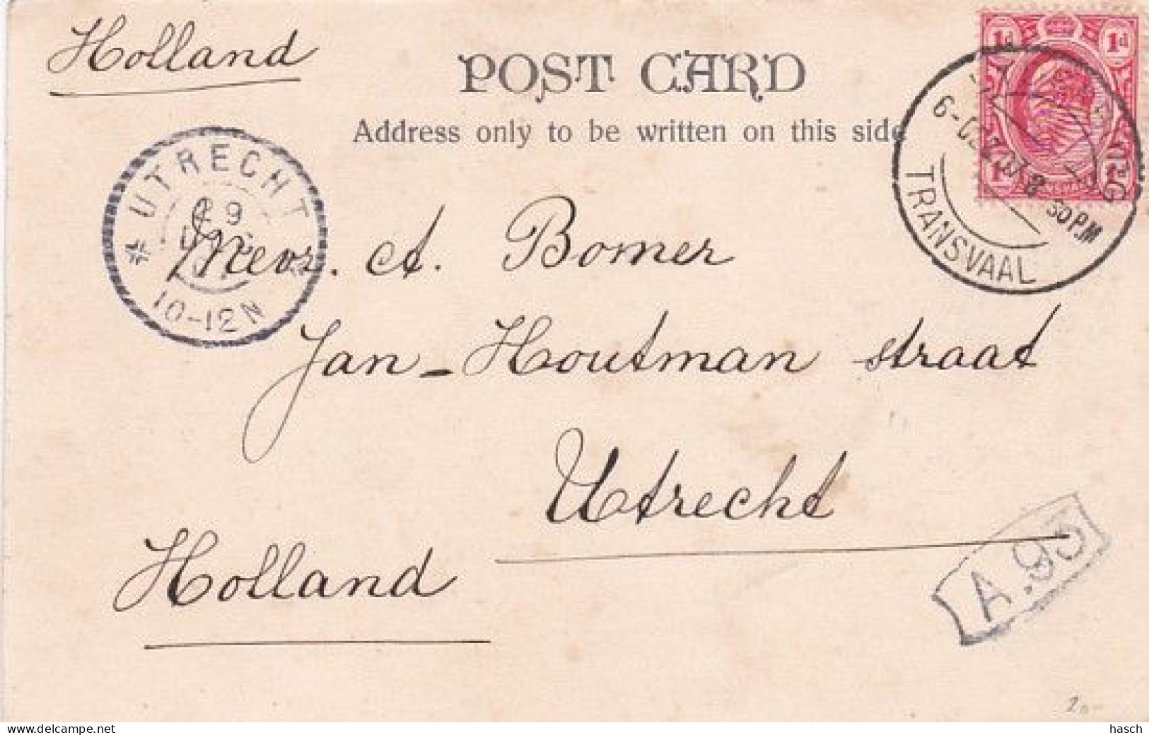 482375Lydenburg, English Church. (postmark 1907)(see Corners, See Sides) - South Africa