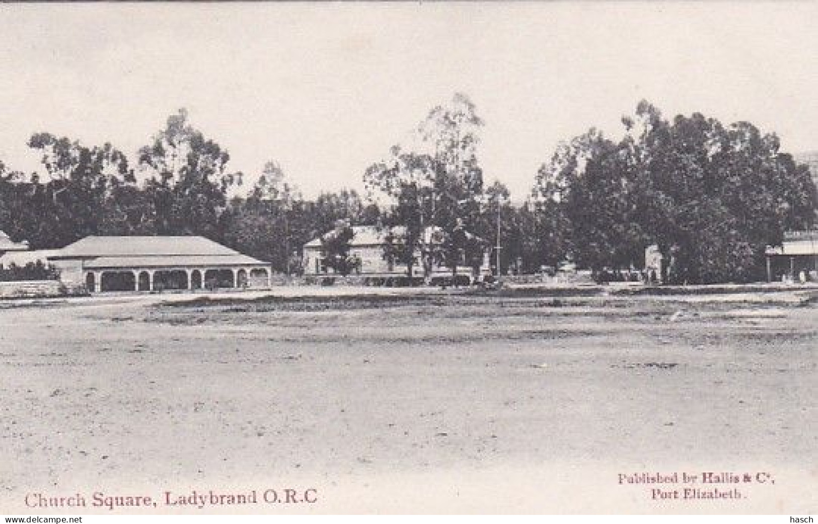 482331Ladybrand, O. R. C. , Church Square. (left Side Bottom Crease See Backside) - Afrique Du Sud