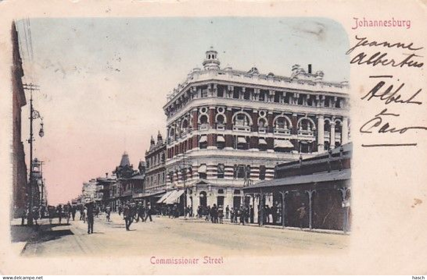 482328Johannesburg, Commissioner Street. (postmark 1904)(see Corners, See Sides) - Sud Africa