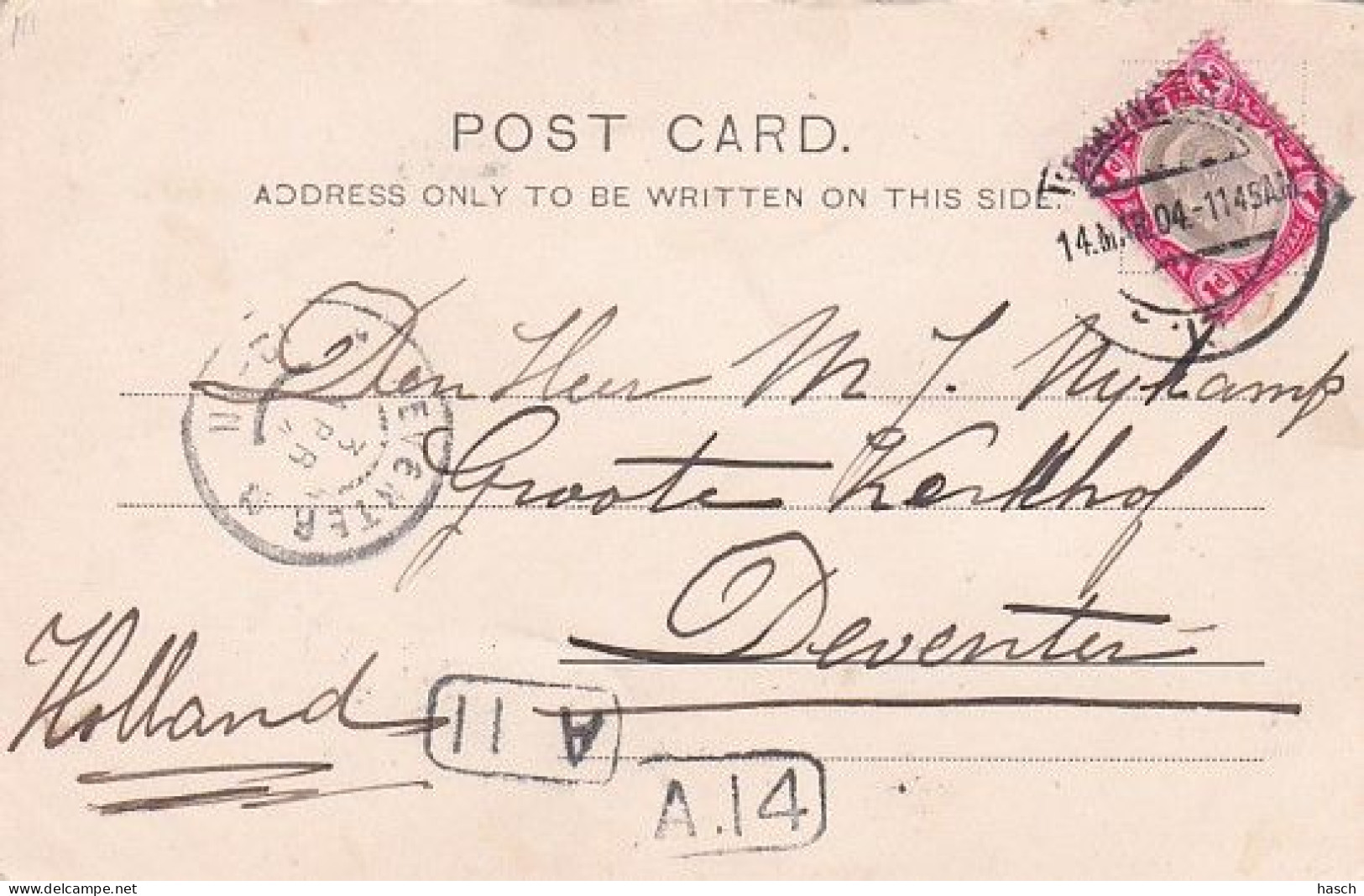 482328Johannesburg, Commissioner Street. (postmark 1904)(see Corners, See Sides) - Afrique Du Sud