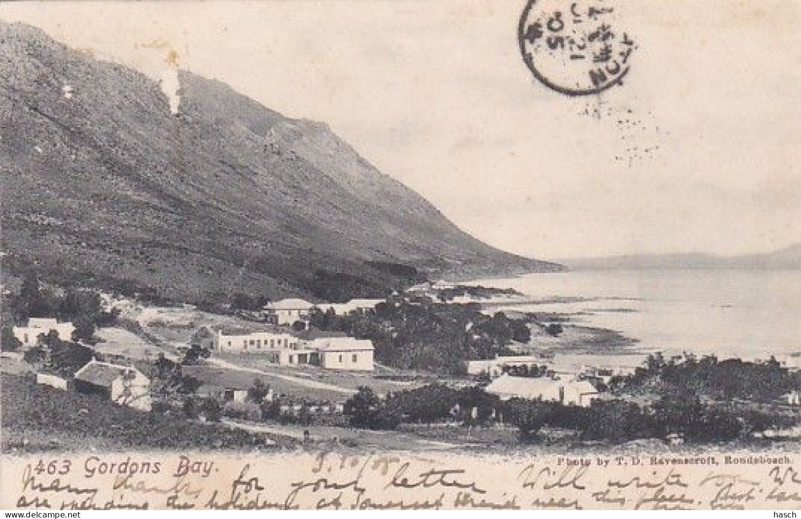 482336Gordons Bay. (postmark 1905)(defect Left Top, Crease See Backside) - Südafrika