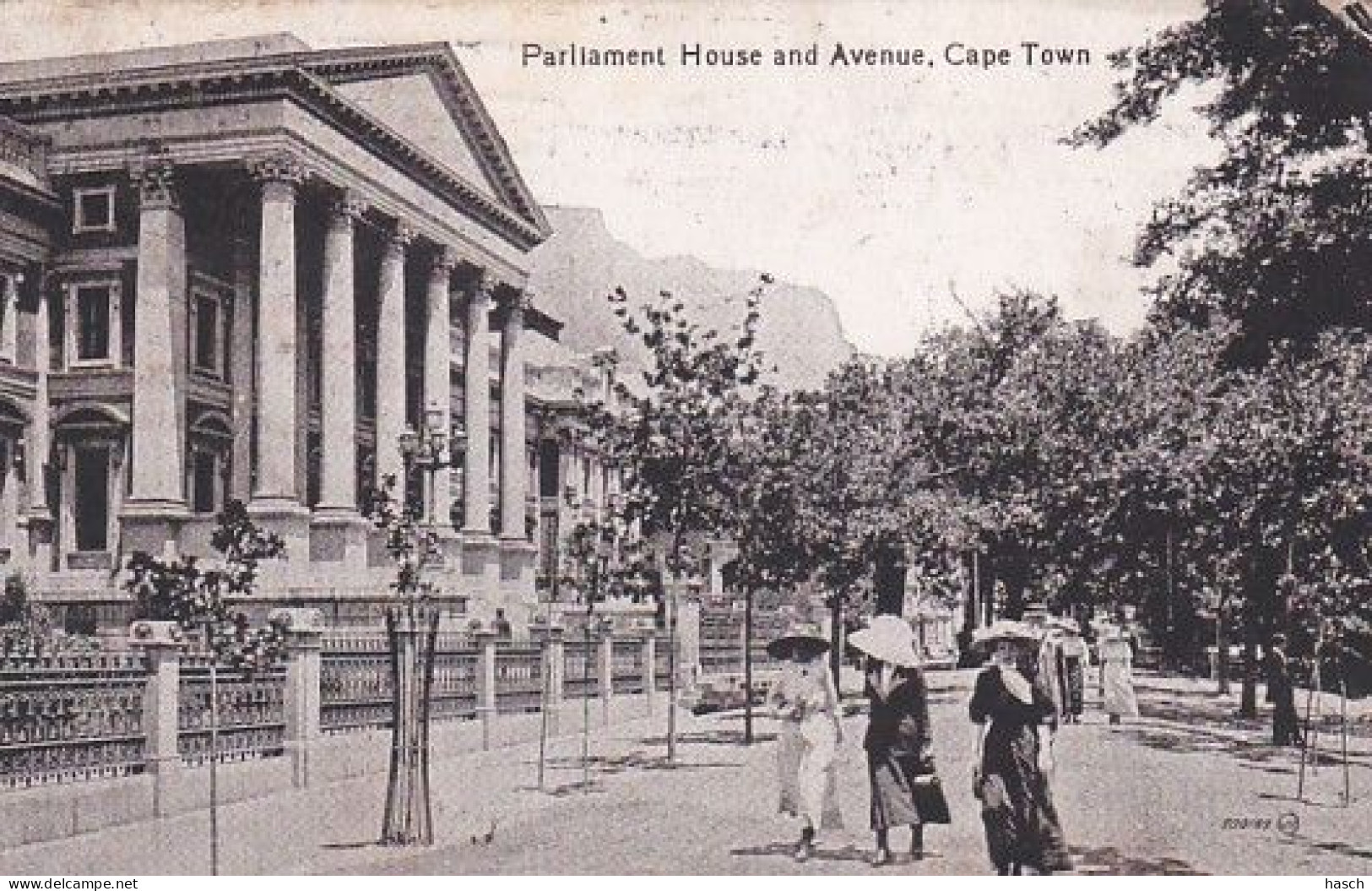 482313Cape Town, Parliament House And Avenue. 1919. (see Corners) - Sudáfrica