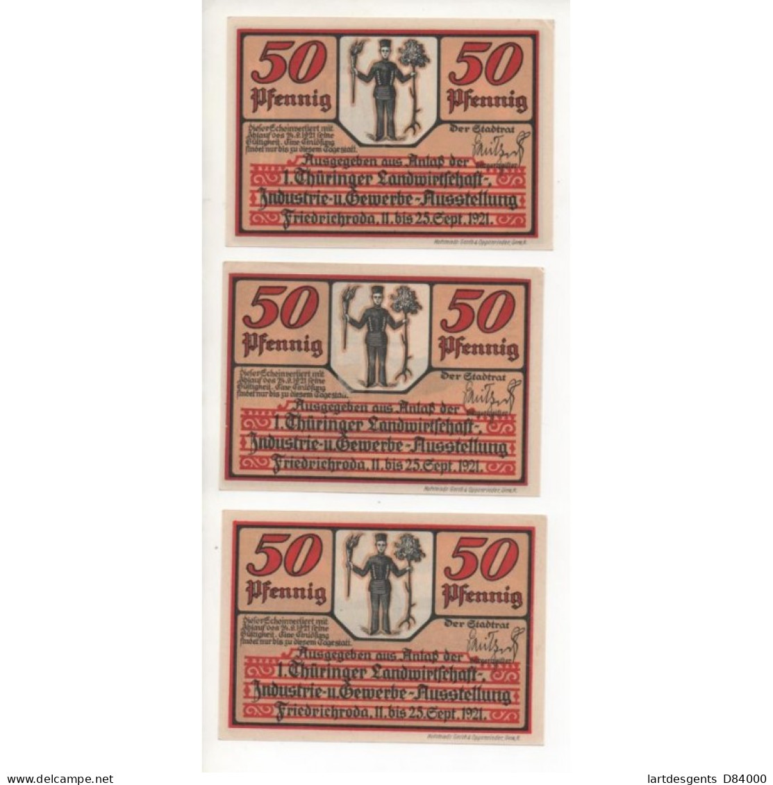 NOTGELD - FRIEDRICHRODA - 11 Different Notes 10 & 30 & 50 Pfennig (F050) - [11] Emissions Locales