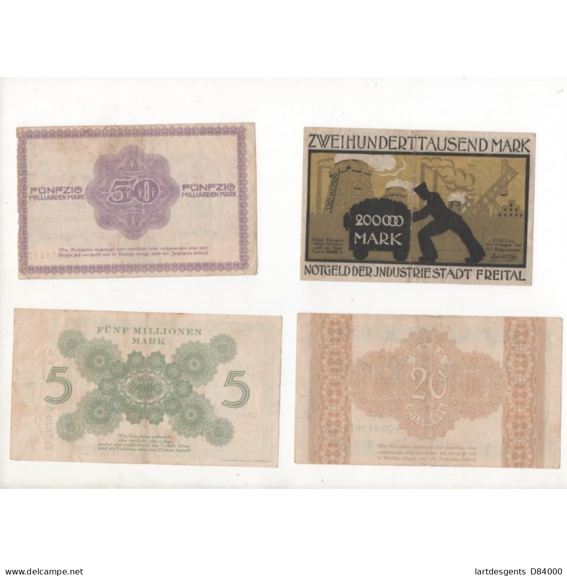 NOTGELD - FREITAL - 9 Different Notes (F063) - Lokale Ausgaben