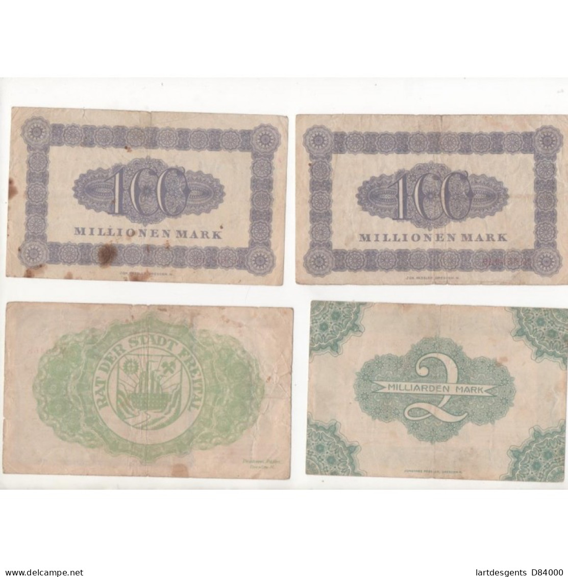 NOTGELD - FREITAL - 9 Different Notes (F063) - Lokale Ausgaben