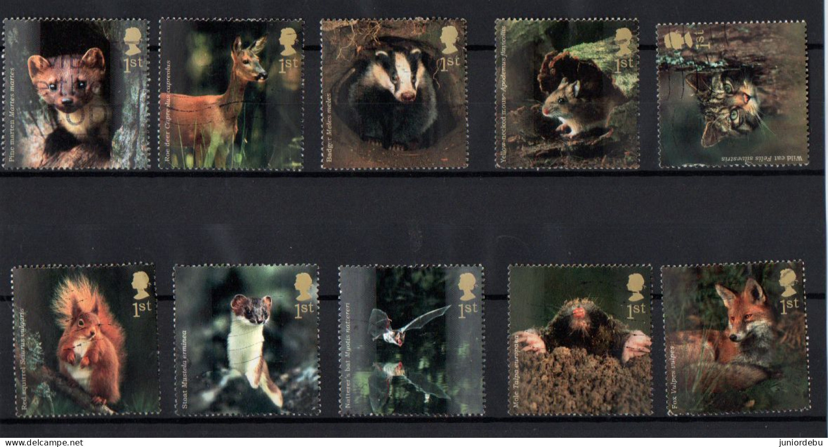 Great Britain - 2004 - Woodland Animals - Complete Set - Used. - Usati