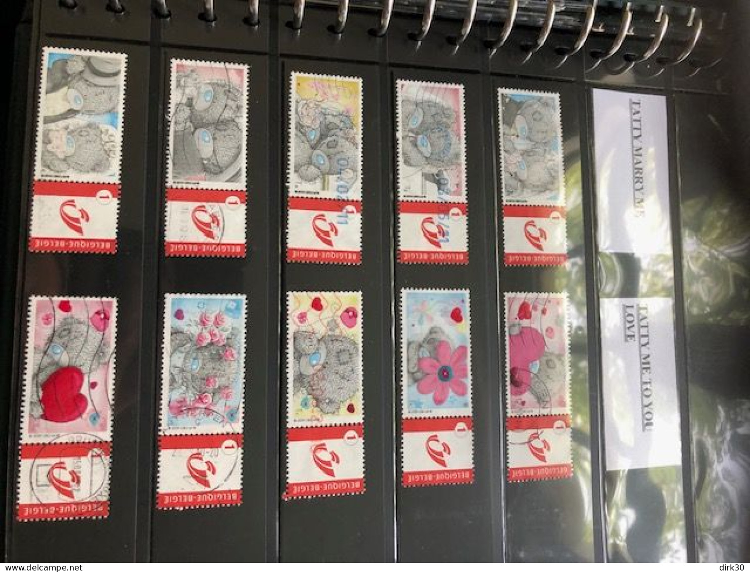 Belgie Duostamps Tatty 10x Gestempeld Gepersonaliseerde Zegels (staat Zie Scan) - Afgestempeld