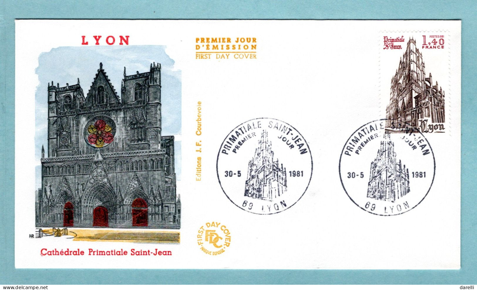 FDC France 1981 - Cathédrale Saint Jean De Lyon - YT 2132 - 69 Lyon - 1980-1989