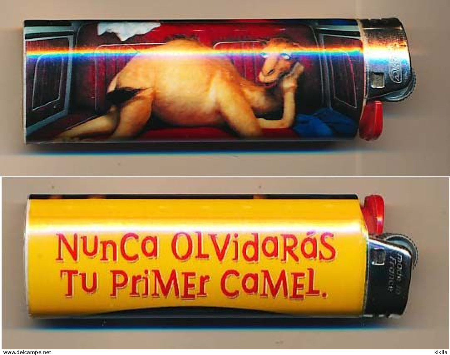 Briquet (vide) BIC   Publicité CAMEL   Photo Chameau Dromadaire - Andere & Zonder Classificatie