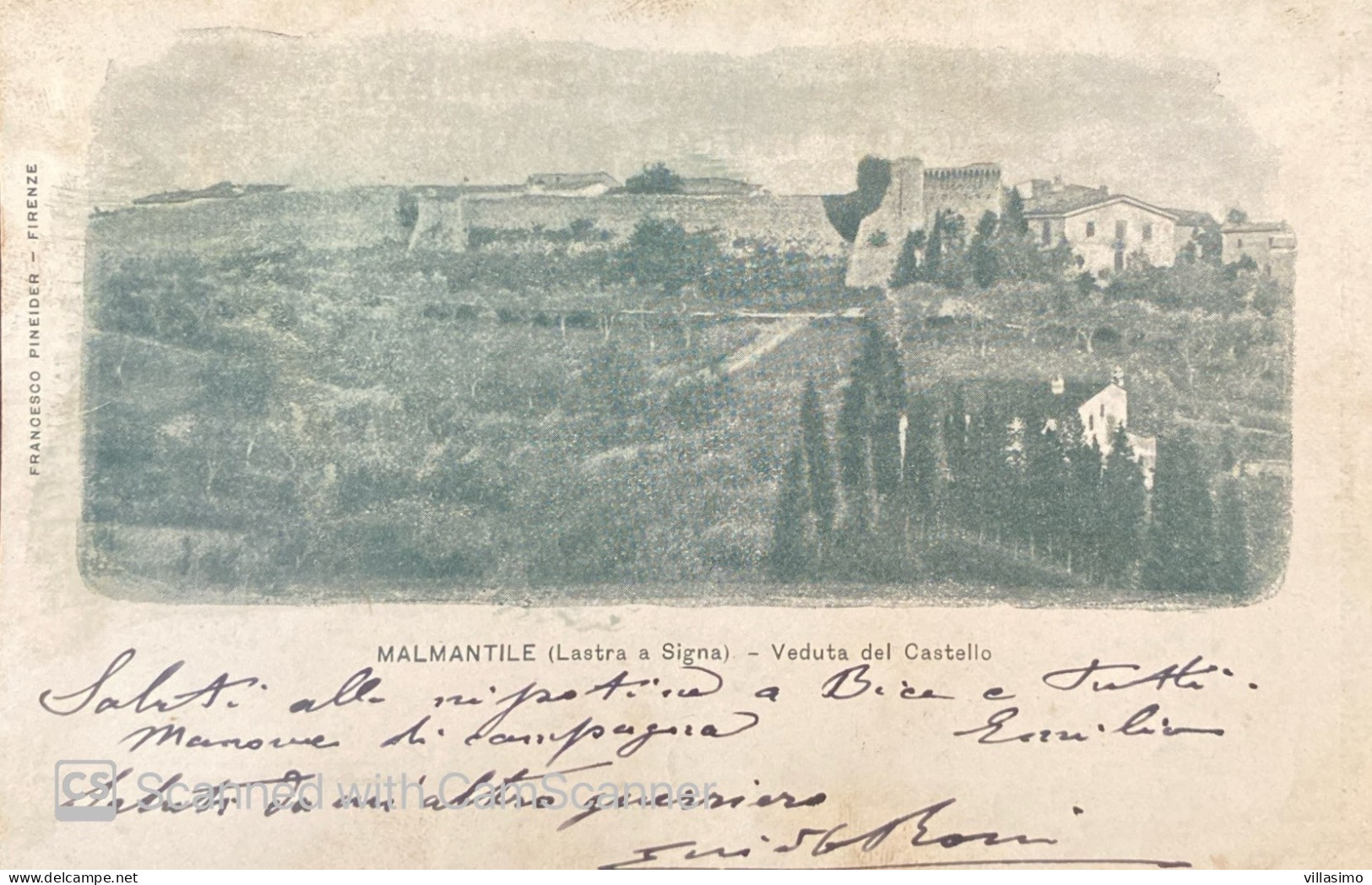 Firenze - Malmantile (Lastra A Signa) - Veduta Del Castello - VG. 1900 - Firenze (Florence)