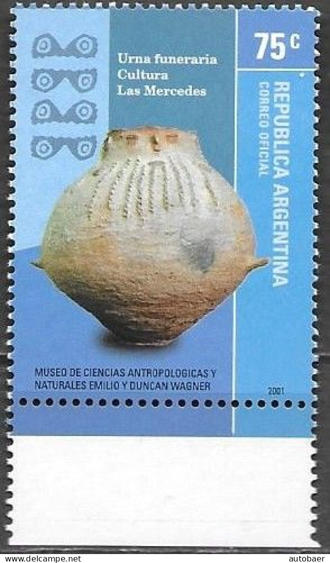 Argentina 2001 Museum Antropology Museos Museo De Ciencias Antropologicas Mi. 2693 MNH Postfrisch Neuf ** - Nuevos