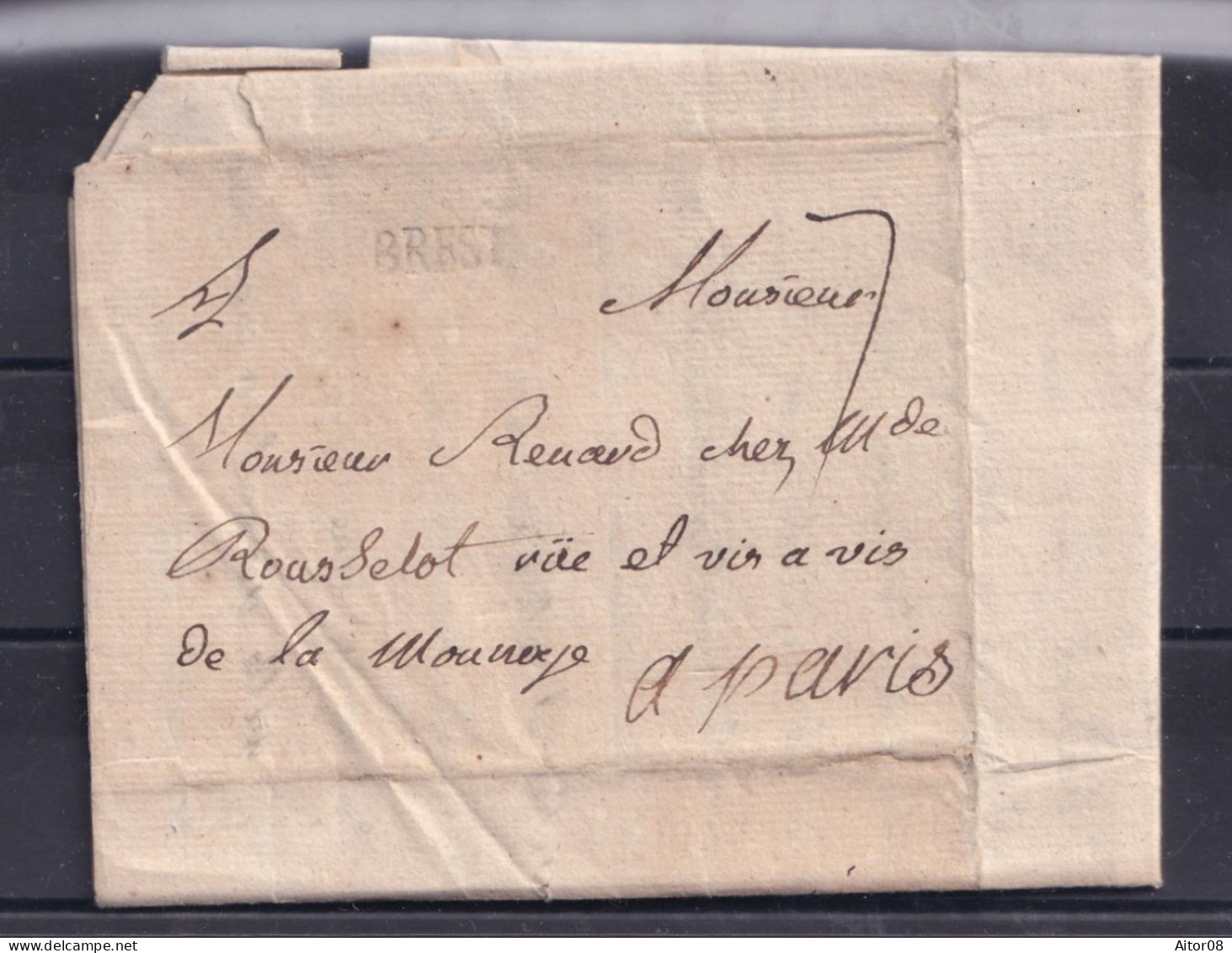 LAC DE 1758  .DE  BREST A PARIS .TRES INTERESSANTS.  A VOIR DE PRES - 1701-1800: Precursors XVIII