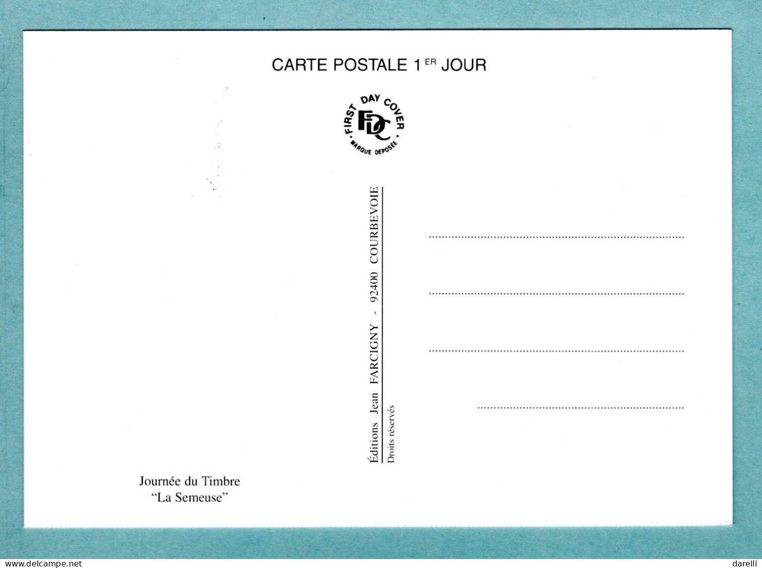 Carte Maximum 1996 - Journée Du Timbre 1996 - La Semeuse 1903 - YT 2990 - Paris - 1990-1999