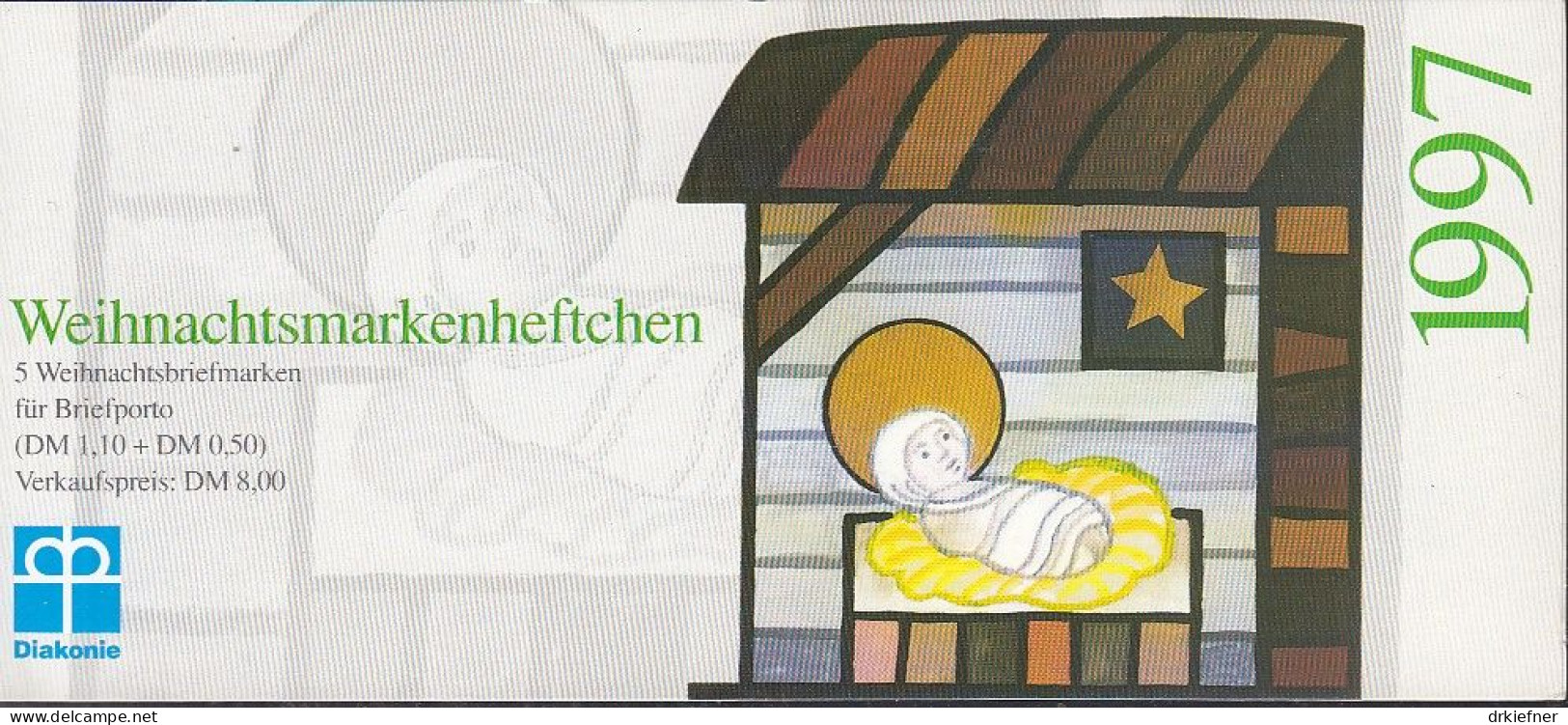 BRD DW-MH Mit 5x 1960, Postfrisch **, Privates Markenheftchen Des Diakonischen Werkes 1997, Weihnachten - 1971-2000